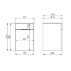 Elita QUBO PLUS SET Szafka + umywalka 40 1D DĄB CANELA PDW 168769/RE020400147050